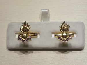 Royal Engineers Grenade enamelled cufflinks - Click Image to Close